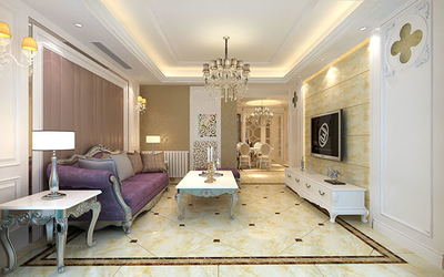 115平歐式豪華四居及以上裝修效果案例-聚寶山莊杜英社區裝修實景圖賞析-土巴兔家居室內裝修設計效果圖