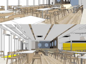 咖啡零售商店室內(nèi)設(shè)計su模型模型下載